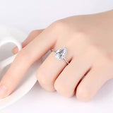 Interwined Pear 925 Silver Ring