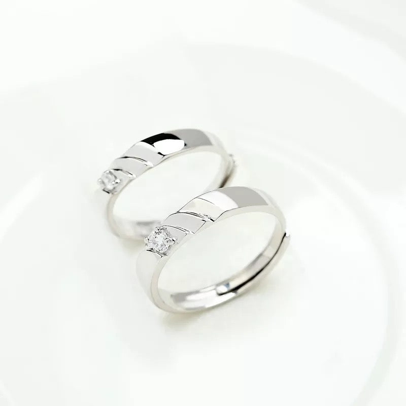 Everlasting Love Matching Couple Rings Set - Eleganzia Jewelry